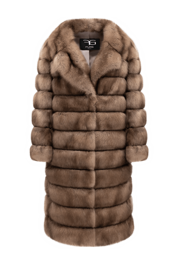 FG Furs women's brown fur coat made of natural sable fur 193692 - photo 1