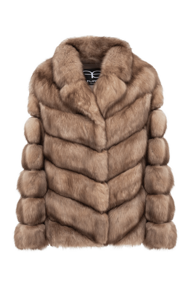 FG Furs a short women's fur coat made of natural sable with a diagonal fur layout 193693 - photo 1