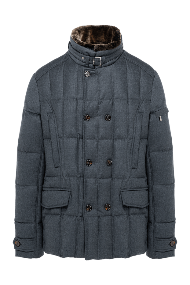 Moorer grey double-breasted down jacket made of wool and cashmere 193700 - photo 1