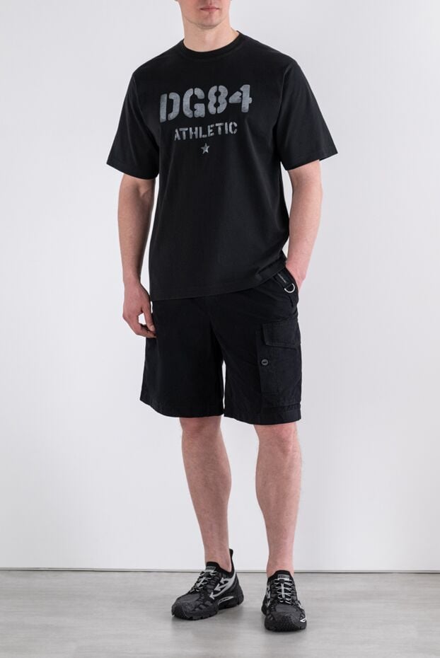 Dolce & Gabbana men's black cotton t-shirt with print 193710 - photo 2
