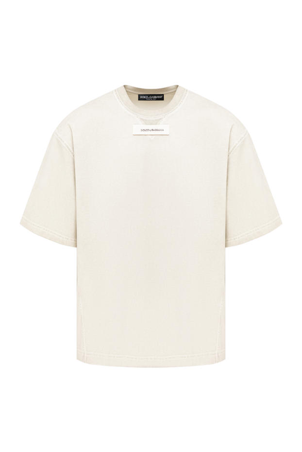 Dolce & Gabbana men's oversized ivory cotton t-shirt 193711 - photo 1