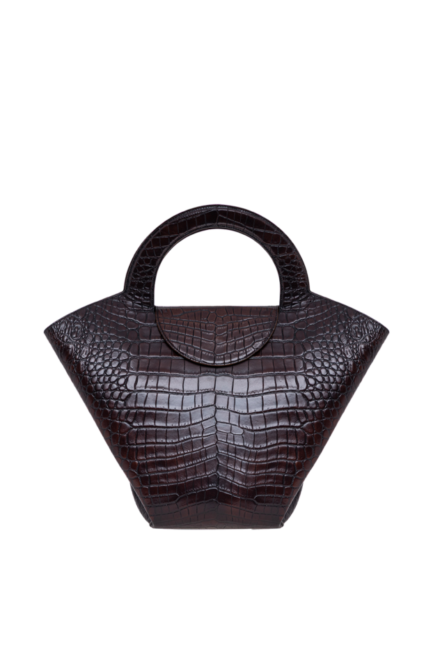 Bottega Veneta women's doll bag in dark brown with crocodile embossing 193726 - photo 1