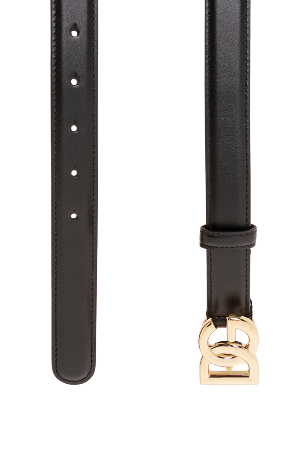 Dolce & Gabbana women's black calfskin belt with dg logo 193746 - photo 3