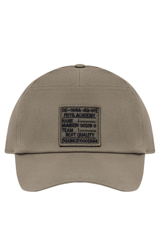 Dolce & Gabbana men's cotton baseball cap in khaki with a chevron patch 193832 - photo 1