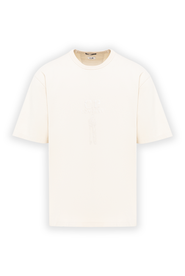 Men's beige t-shirt with a graphic image of a sailor - photo 1