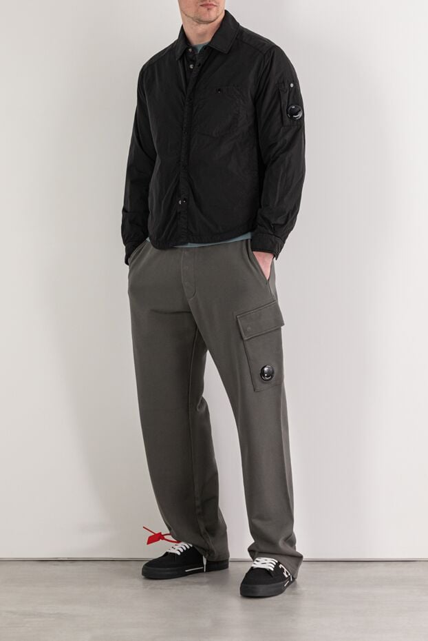 Men's windproof and water-resistant black shirt jacket - photo 2