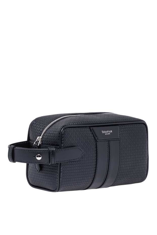 Serapian men's vanity bag made from stepan branded canvas in black 193891 - photo 2