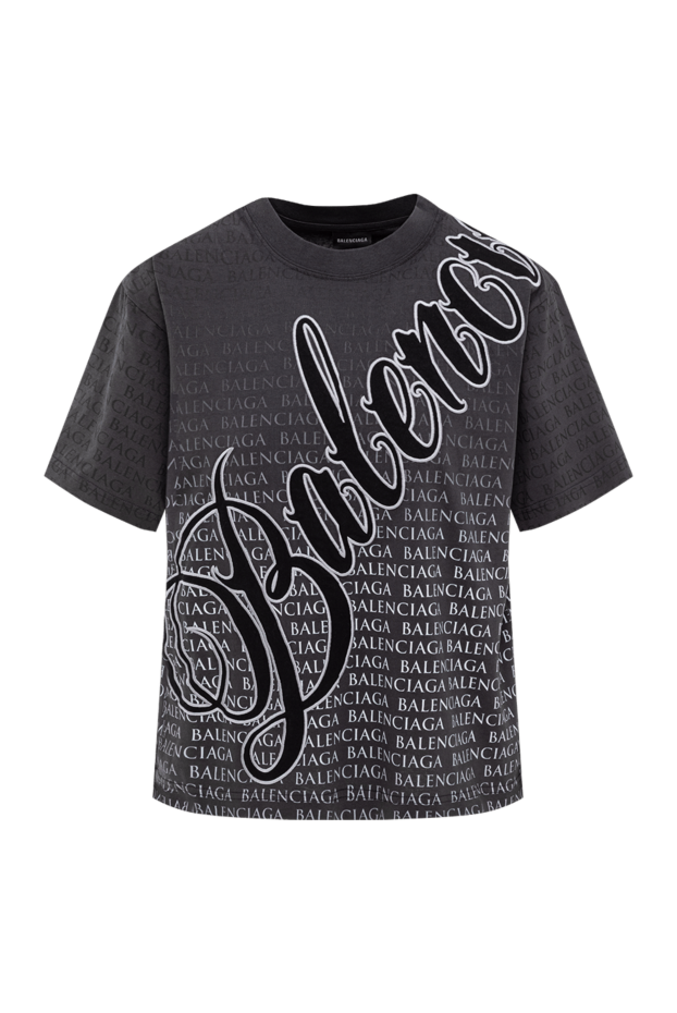 Balenciaga a striking t-shirt in washed black with a distinctive logo 193897 - photo 1