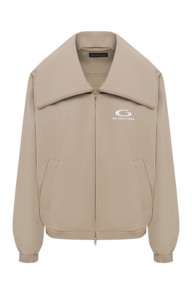 Balenciaga oversized sports-style jacket with a wide beige collar 193905 - photo 1