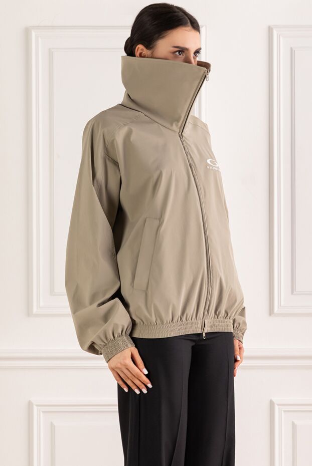 Balenciaga oversized sports-style jacket with a wide beige collar 193905 - photo 3