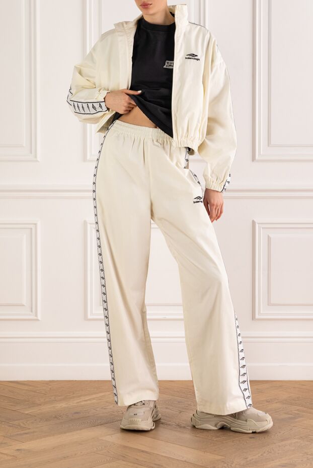 Balenciaga 3b sports icon women's tracksuit in ivory 193906 - photo 2