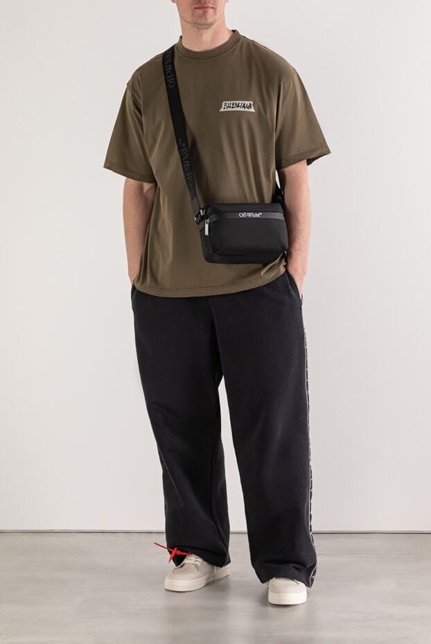 Balenciaga men's oversized khaki distressed t-shirt 193933 - photo 2