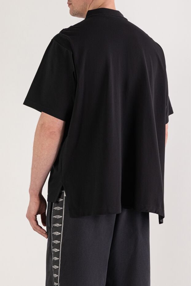 Balenciaga men's black loose-fit polo shirt with logo 193937 - photo 3
