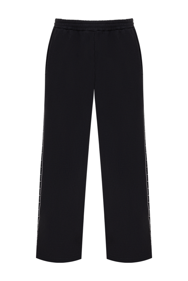 Balenciaga men's cotton fleece track pants with a distressed effect 193944 - photo 1