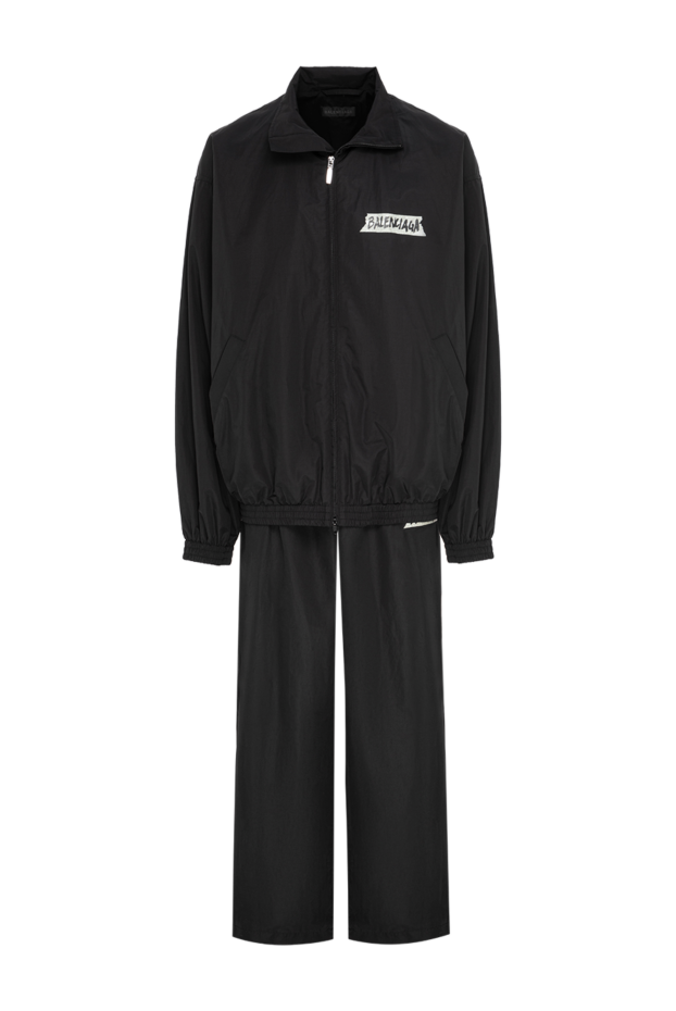 Balenciaga men's oversized tracksuit in black with logo 193947 - photo 1
