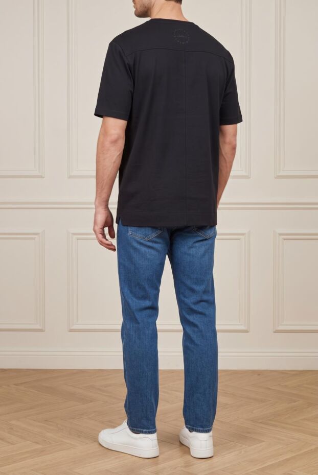 Limitato men's black cotton t-shirt with portrait print 194026 - photo 2