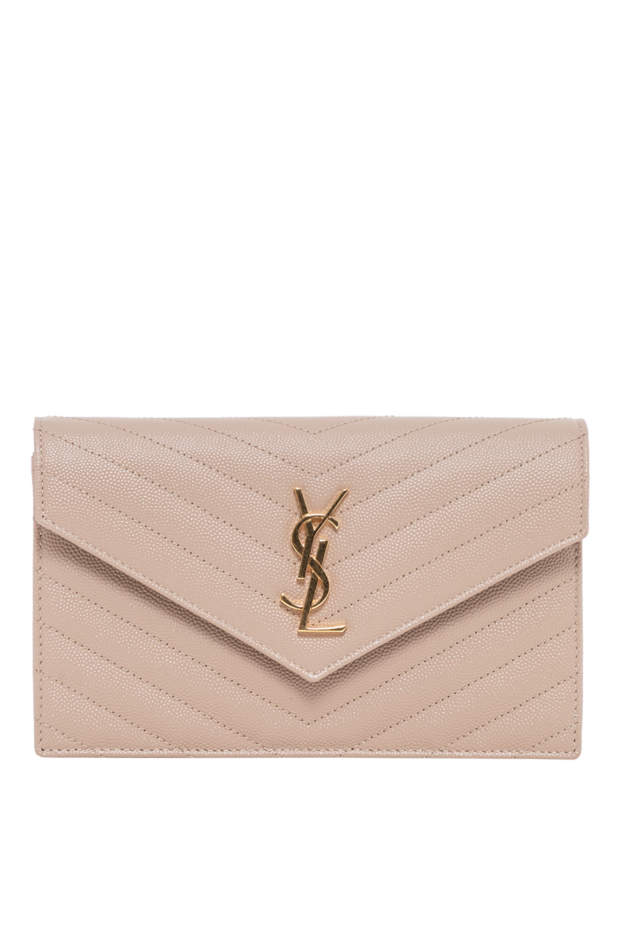 Saint Laurent beige logo chain bag with iconic quilted stitching 194029 - photo 1