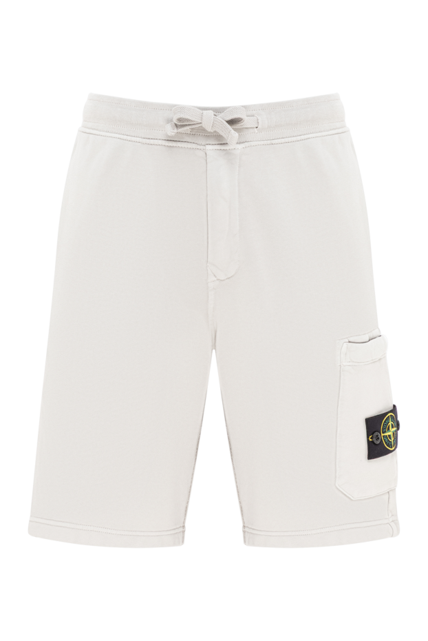 Stone Island organic cotton fleece sports shorts with zip pockets 194040 - photo 1