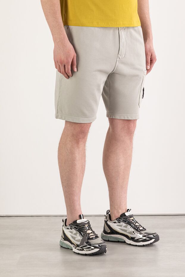 Stone Island organic cotton fleece sports shorts with zip pockets 194040 - photo 3