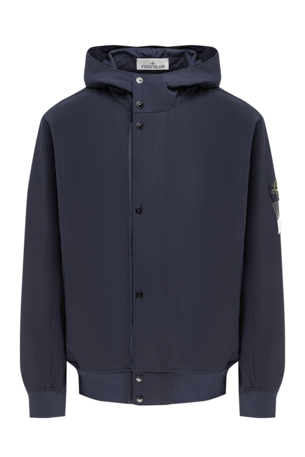 Stone Island blue hooded jacket made of three-layer water-resistant material 194052 - photo 1