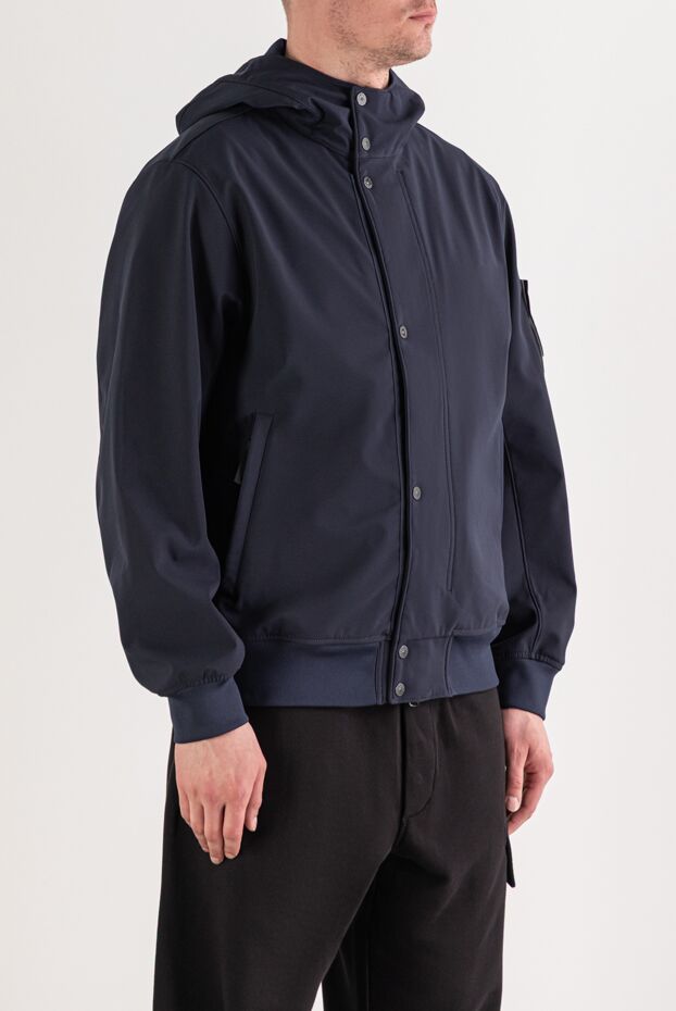 Stone Island blue hooded jacket made of three-layer water-resistant material 194052 - photo 3