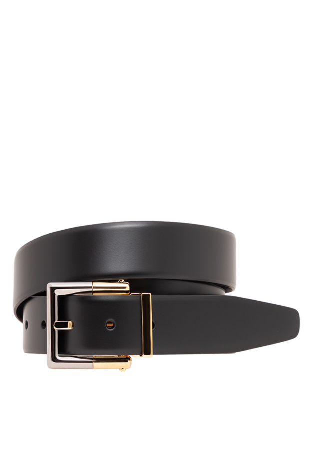 Dolce & Gabbana classic black belt made of smooth leather with a combination two-tone buckle 194100 - photo 1