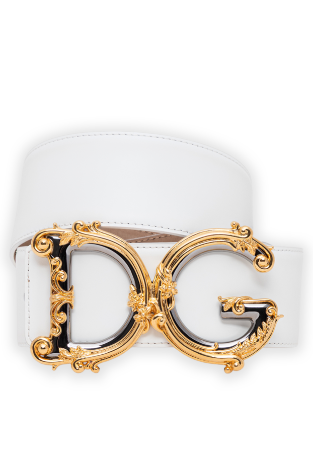 Dolce & Gabbana calfskin belt with dg logo and crystal embellishments 194102 - photo 1