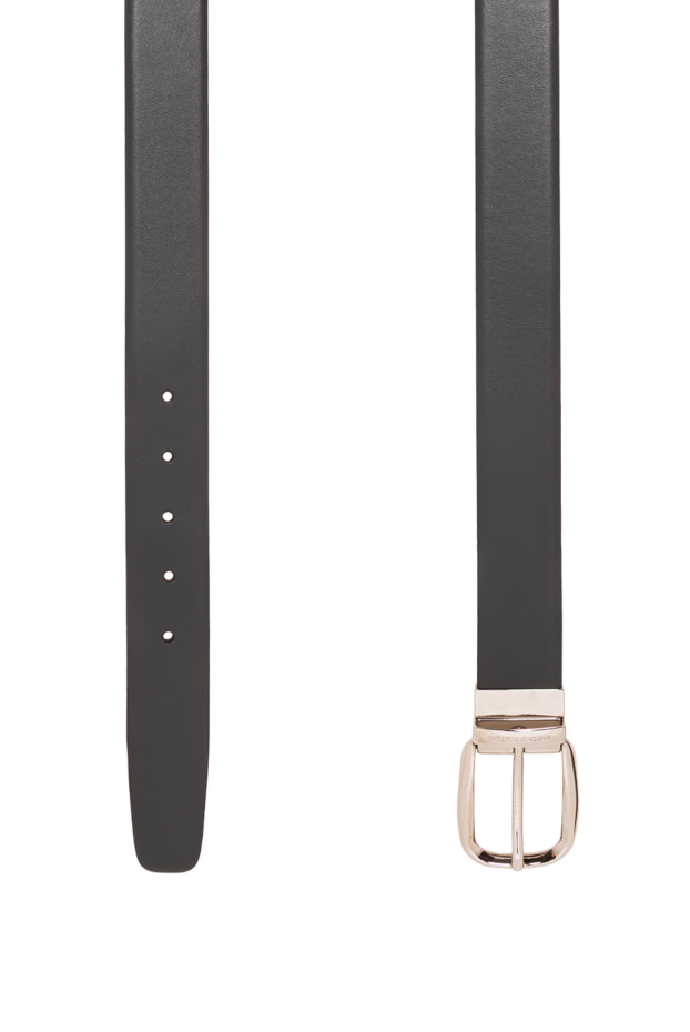 A.Testoni an elegant dark grey matte leather belt with a simple round buckle 194123 - photo 3