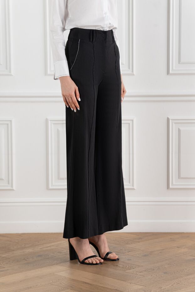 D.Exterior high-waisted, wide-leg palazzo pants 194171 - photo 3