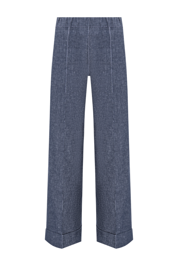 D.Exterior trousers made of soft cotton with added linen with creases 194173 - photo 1