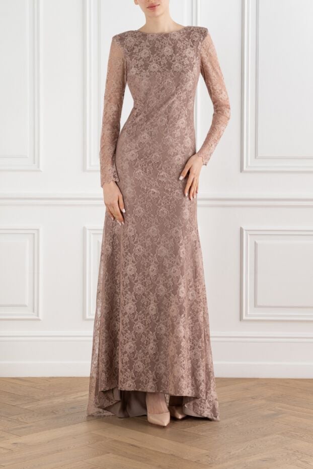 D.Exterior an evening lace midi dress in an exquisite powder shade 194198 - photo 2