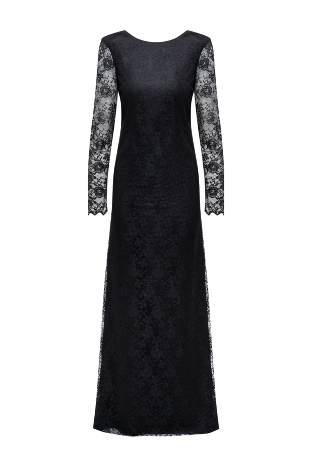 D.Exterior black evening dress made of exquisite floral lace 194199 - photo 1