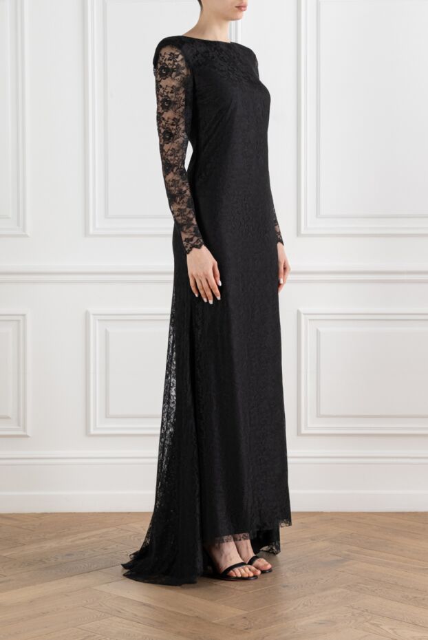 D.Exterior black evening dress made of exquisite floral lace 194199 - photo 3