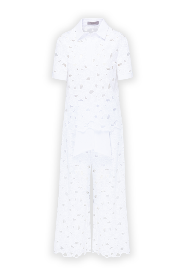 D.Exterior white pantsuit with an all-over geometric perforation pattern 194200 - photo 1
