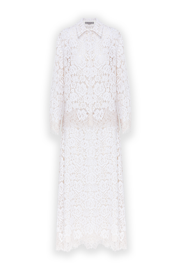 A suit with a maxi skirt made of intricate white lace - photo 1