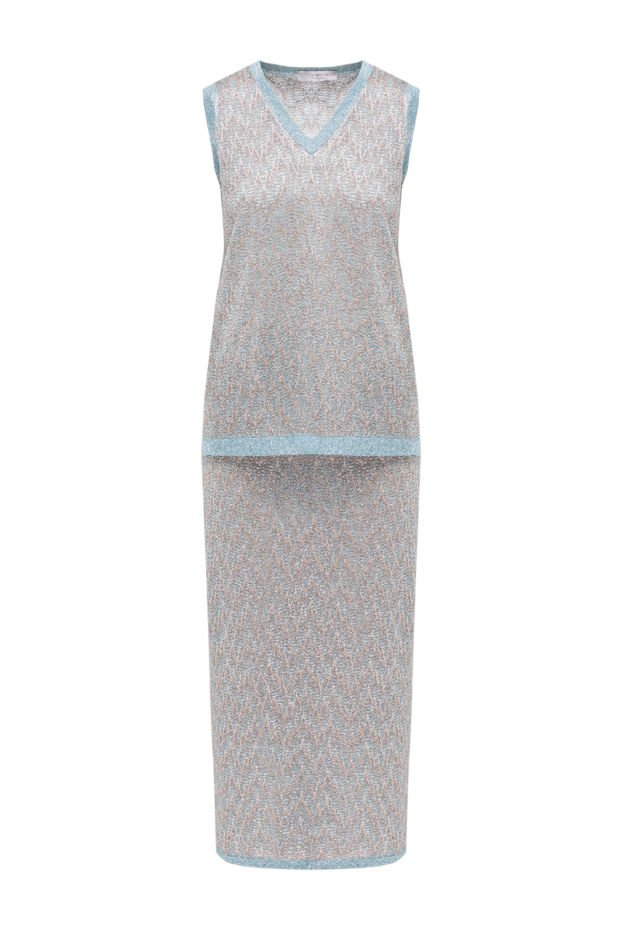 D.Exterior knitted suit with an elongated vest and a straight midi skirt 194214 - photo 1
