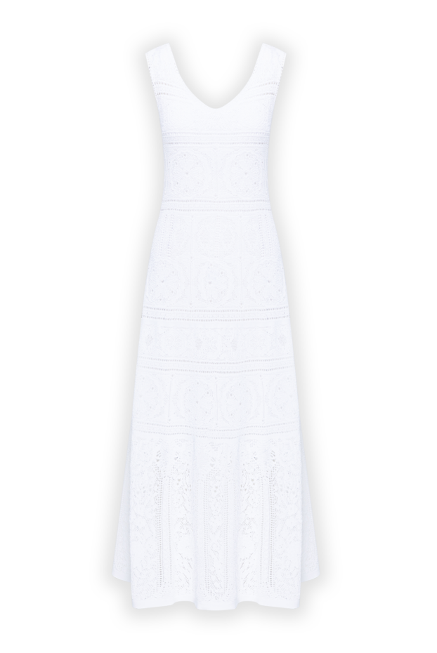 D.Exterior snow-white lace sleeveless midi dress with a deep neckline 194216 - photo 1
