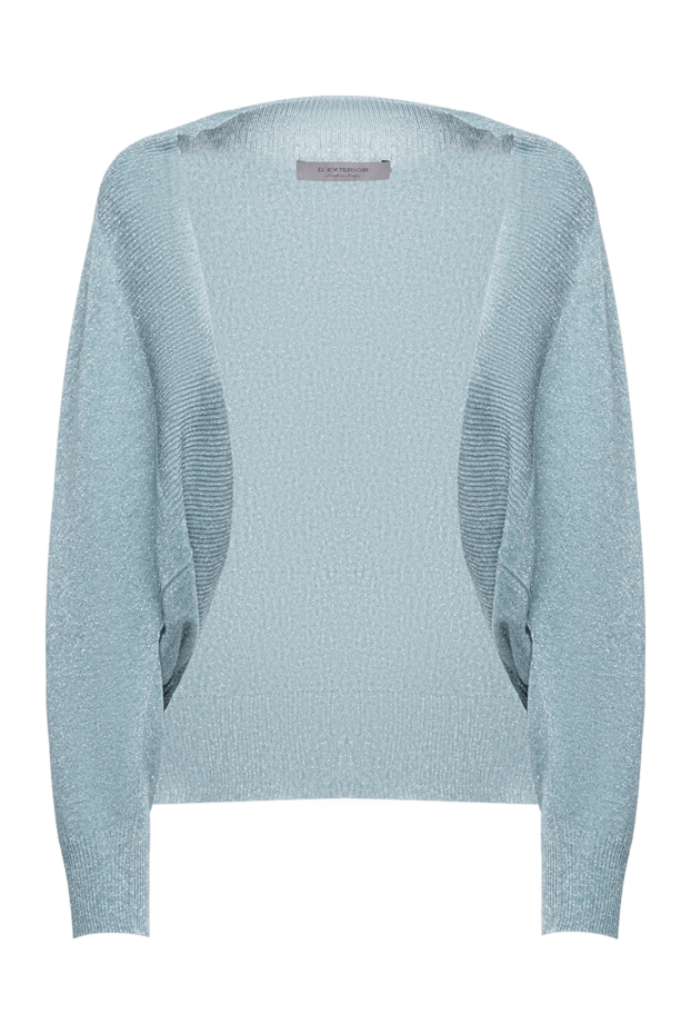 D.Exterior light blue melange cardigan made of jersey with added lurex 194223 - photo 1