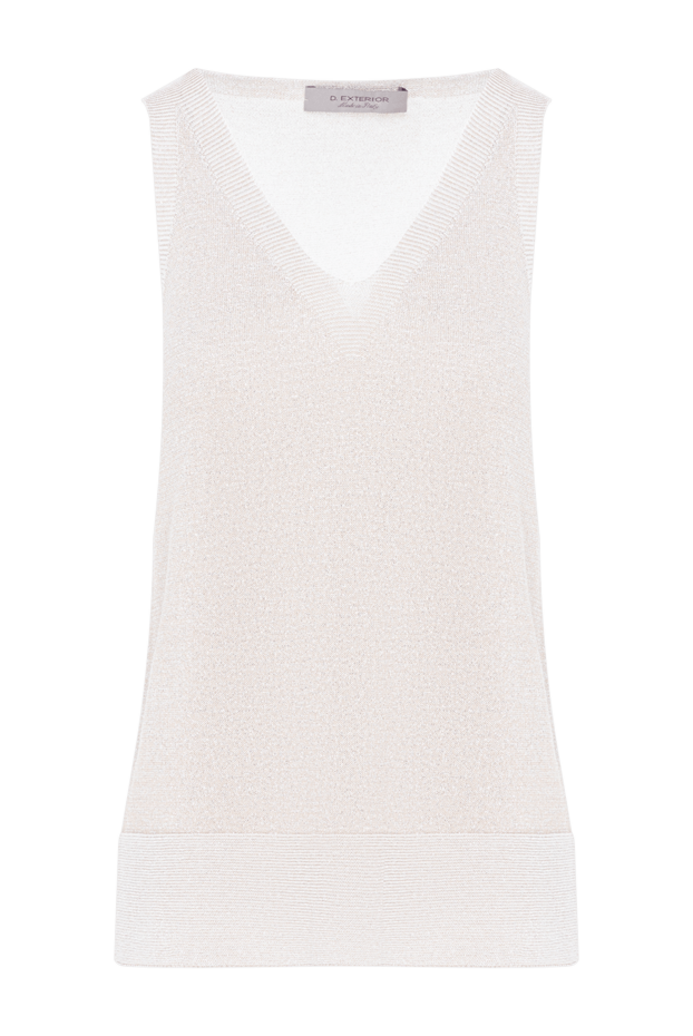 D.Exterior light beige knitted sleeveless top with lurex 194224 - photo 1