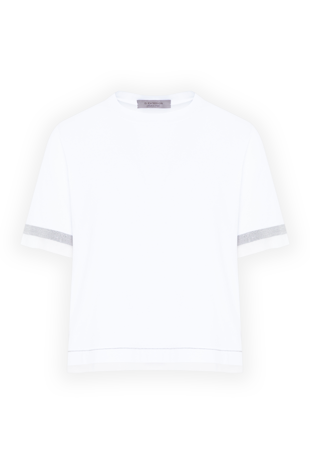 D.Exterior snow-white t-shirt with a straight cut and a round neck 194231 - photo 1