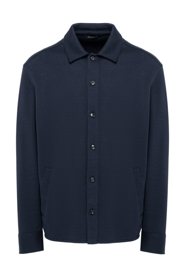 Loro Piana whitney shirt in blue, made of luxurious fleece with silk lining 194248 - photo 1