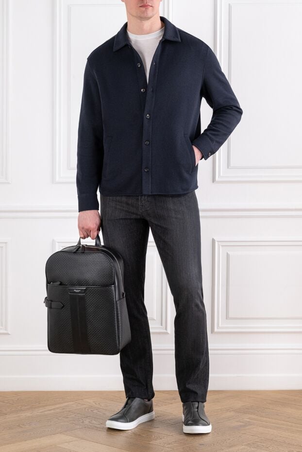 Loro Piana whitney shirt in blue, made of luxurious fleece with silk lining 194248 - photo 2