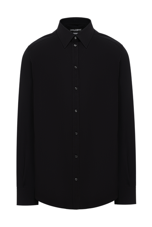 Dolce & Gabbana men's black cotton shirt with a classic fitted cut 194268 - photo 1