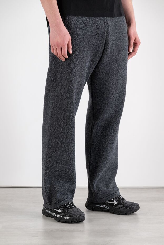 Stone Island gray textured knit straight-leg trousers 194295 - photo 3