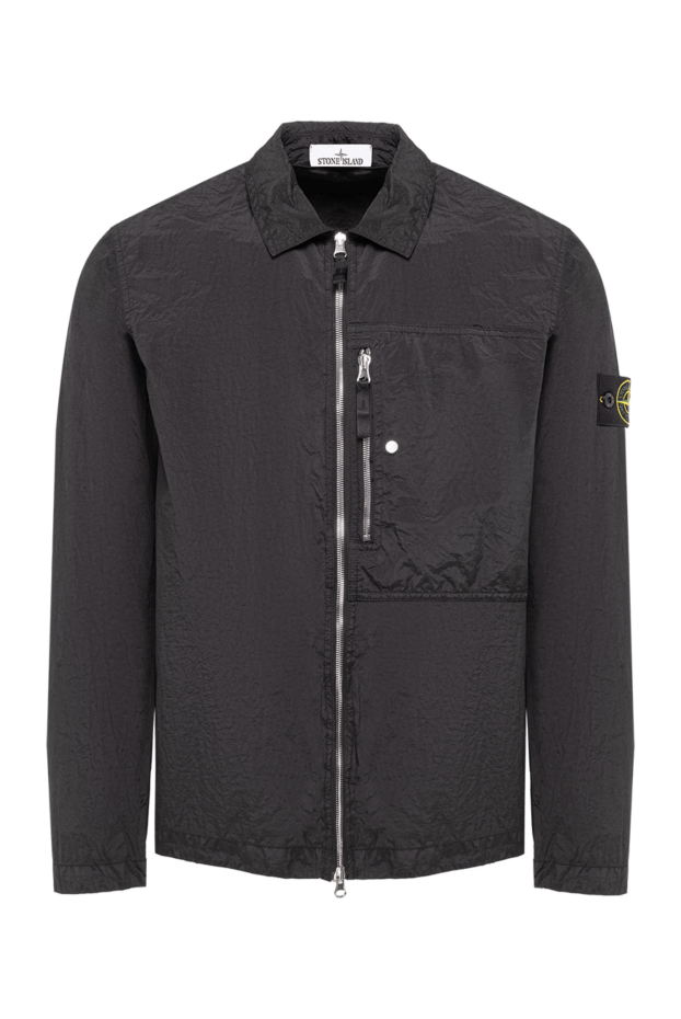 Stone Island black crinkled nylon overshot jacket 194302 - photo 1