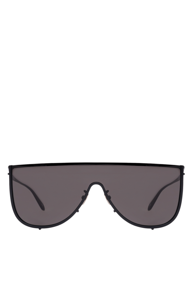 Black shield-style mono-lens sunglasses - photo 1