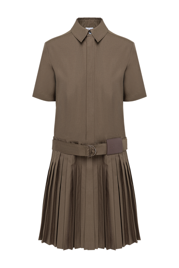 Loewe pleated dress made of green cotton blend fabric 194375 - photo 1