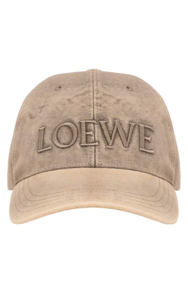 Loewe beige denim cap with contrast stitching and logo embroidery 194376 - photo 1
