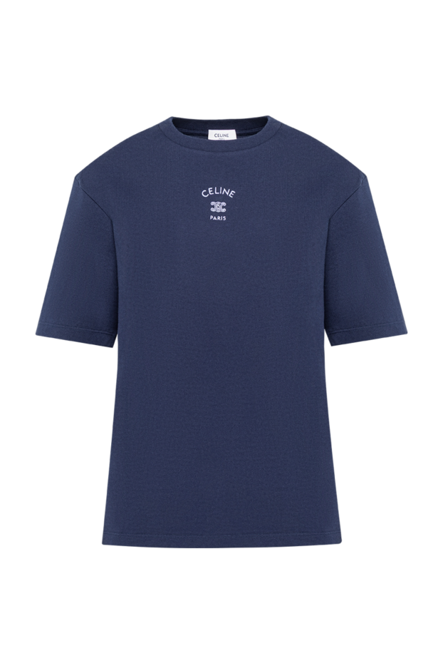 Celine loose-fitting navy blue cotton jersey t-shirt 194379 - photo 1