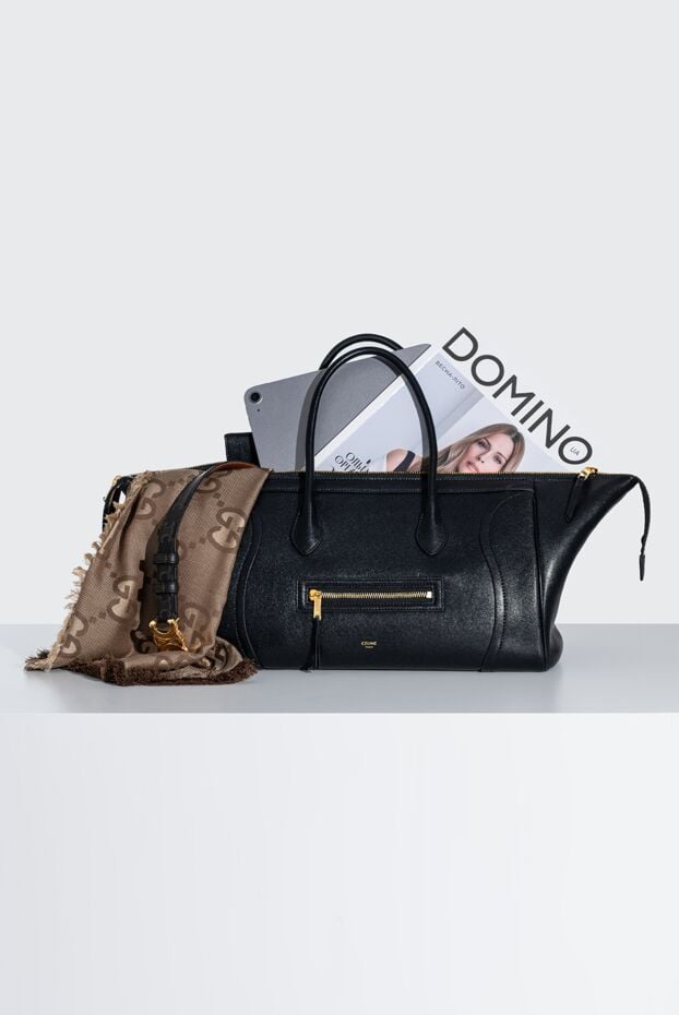 Celine bag made of soft shiny black sheepskin 194382 - photo 2